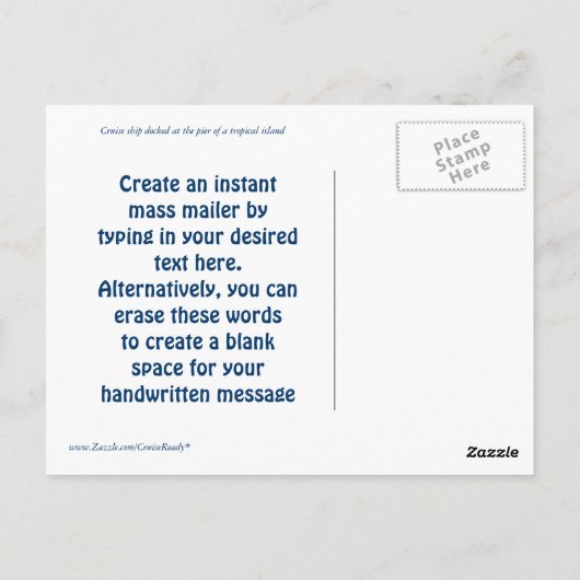 Liebe live Postkarte (Rückseite)