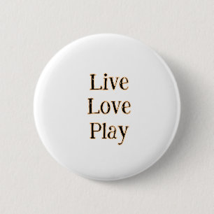 Liebe live spielen Schwarz-Orange Sportler modern  Button