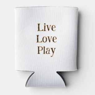 Liebe live spielen Schwarz-Orange Sportler modern Dosenkühler