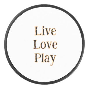 Liebe live spielen Schwarz-Orange Sportler modern  Eishockey Puck