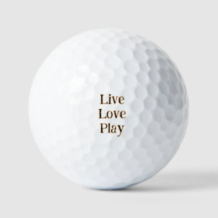 Liebe live spielen Schwarz-Orange Sportler modern Golfball