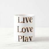 Liebe live spielen Schwarz-Orange Sportler modern Kaffeetasse (Mittel)