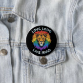 Liebe live stolze Gay Trans Pride Lion Rainbow Button (Beispiel)