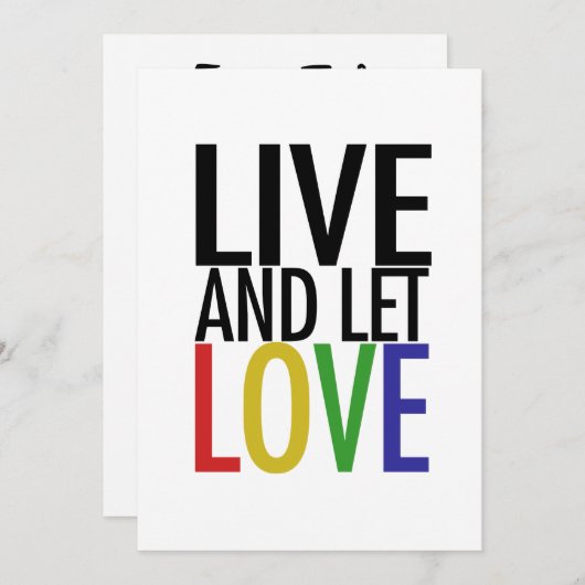 Liebe live und gelassen einladung (Vorne/Hinten)