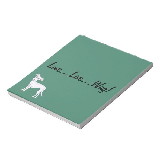 Liebe, Live, Wag! Notizblock (Rotiert)