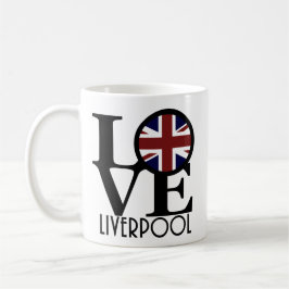 LIEBE Liverpool England (Flagge des Vereinigten Kö Kaffeetasse