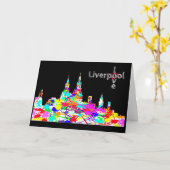 Liebe Liverpool - Liverpoolskyline-Gruß-Karte Karte (Gelbe Blume)