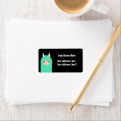 Liebe Llama Emoji Adressaufkleber (Insitu)