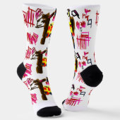 Liebe Llama Socken (Gewinkelt)