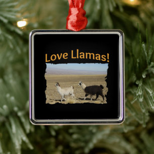 Liebe Llamas - Die besten Freunde Freundschaft Kun Ornament Aus Metall