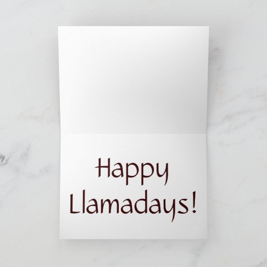 Liebe Llamas Feiertagskarte (Innenseite)