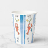 Liebe & Lobster Coquette Bow Wedding Brautparty Pappbecher (Rechts)