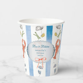 Liebe & Lobster Coquette Bow Wedding Brautparty Pappbecher