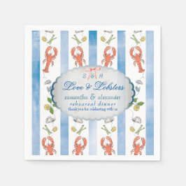 Liebe & Lobster Coquette Hochzeit Probe Dinner Serviette