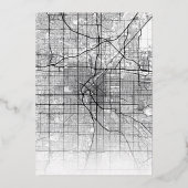 Liebe-Locator | Städtische Hochzeit Folieneinladung (Rückseite)