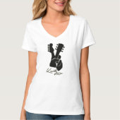 Liebe-Logo "Damen-Basic-V-Neck-T - Shirt" T-Shirt (Vorderseite)