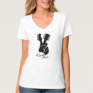 Liebe-Logo "Damen-Basic-V-Neck-T - Shirt" T-Shirt