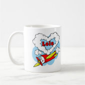 Liebe Lolo scherzt Flugzeug Kaffeetasse (Links)