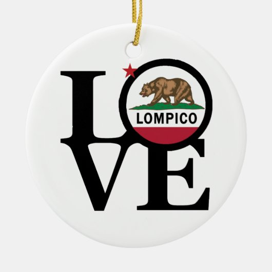 LIEBE Lompico Keramik Ornament (Vorne)