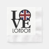 LIEBE London (britische Flagge) Serviette (Vorderseite)
