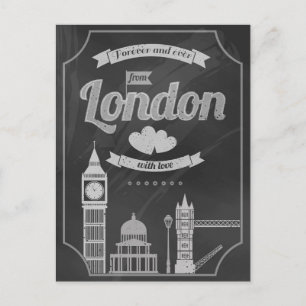 liebe London Postkarte