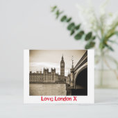 Liebe London X - Parlamentsgebäude Postkarte (Stehend Vorderseite)