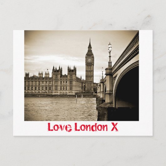Liebe London X - Parlamentsgebäude Postkarte (Vorderseite)