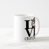 LIEBE Long Beach CA 11oz Zwei-Tonen-Kaffee-Tasse Kaffeetasse (VorderseiteRechts)