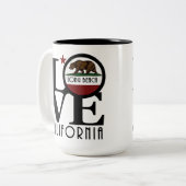LIEBE Long Beach California 15oz Zweifarbige Tasse (Vorderseite Links)