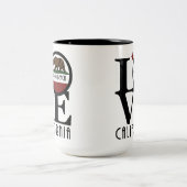 LIEBE Long Beach California 15oz Zweifarbige Tasse (Mittel)