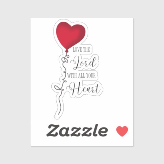Liebe Lord & Heart Balloon Aufkleber (Blatt)