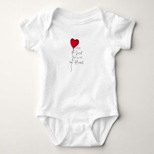 Liebe Lord & Heart Balloon Baby Strampler
