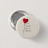 Liebe Lord & Heart Balloon Button (Vorne & Hinten)