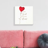 Liebe Lord & Heart Balloon Leinwanddruck (Insitu (Wohnzimmer))