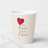 Liebe Lord & Heart Balloon Pappbecher (Vorderseite)
