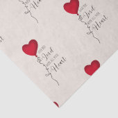 Liebe Lord & Heart Balloon Seidenpapier (Detail)