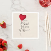 Liebe Lord & Heart Balloon Serviette (Beispiel)