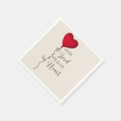 Liebe Lord & Heart Balloon Serviette (Ecke)