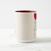Liebe Lord & Heart Balloon Tasse (Zentrum)