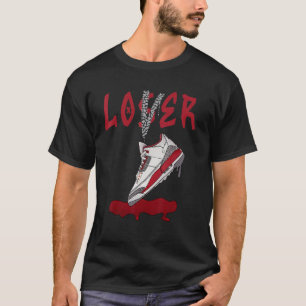 Liebe Loser 3s Ripping to Match Kardinal Basketbal T-Shirt