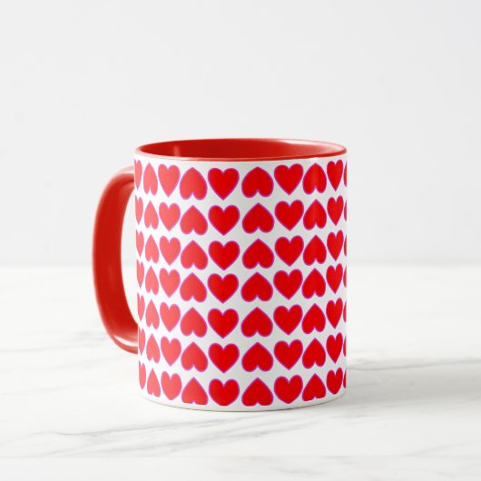 Liebe Lotta Rote Herzen Galore Tasse (Vorderseite Links)