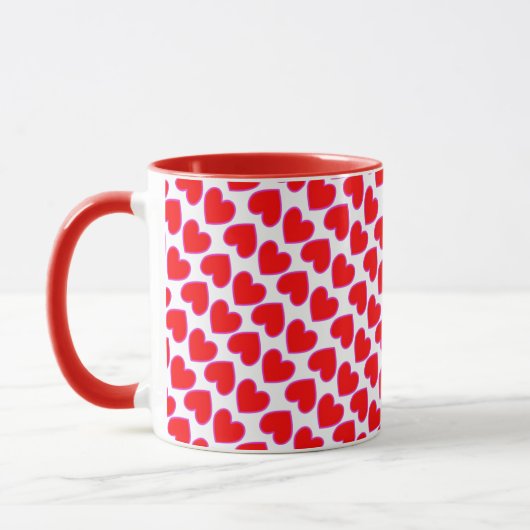 Liebe Lotta Rote Herzen Galore Tasse (Links)