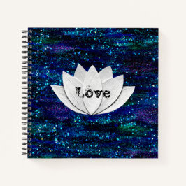 Liebe Lotus Blume Galaxy Notebook Notizblock