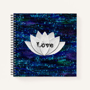 Liebe Lotus Blume Galaxy Notebook Notizblock