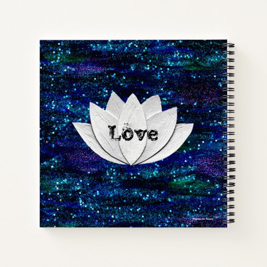 Liebe Lotus Blume Galaxy Notebook Notizblock (Rückseite)