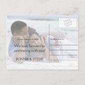 Liebe | Lotus Koi Double XI Save the Date Ankündigungspostkarte (Rückseite)