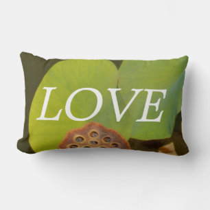 Liebe, Lotus pod green Lilly Pads Inspiration Lendenkissen