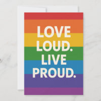 Liebe Loud. Live-Proud-Karte