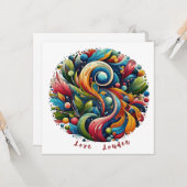 Liebe Louder Abstrakte Flachkarte Karte (Vorderseite/Rückseite Beispiel)