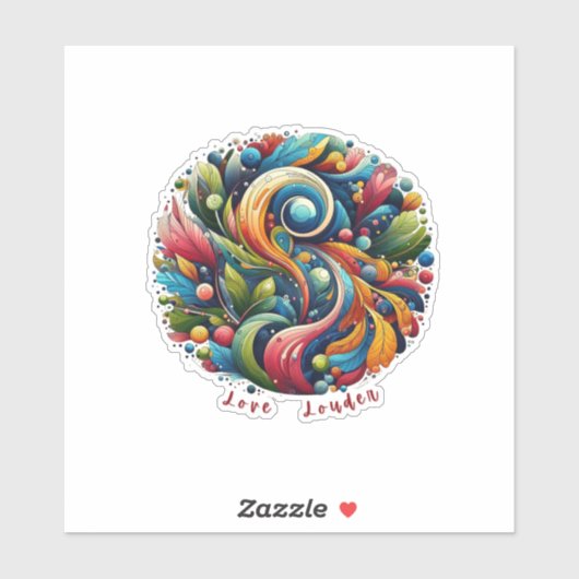 Liebe Louder Aufkleber (Blatt)